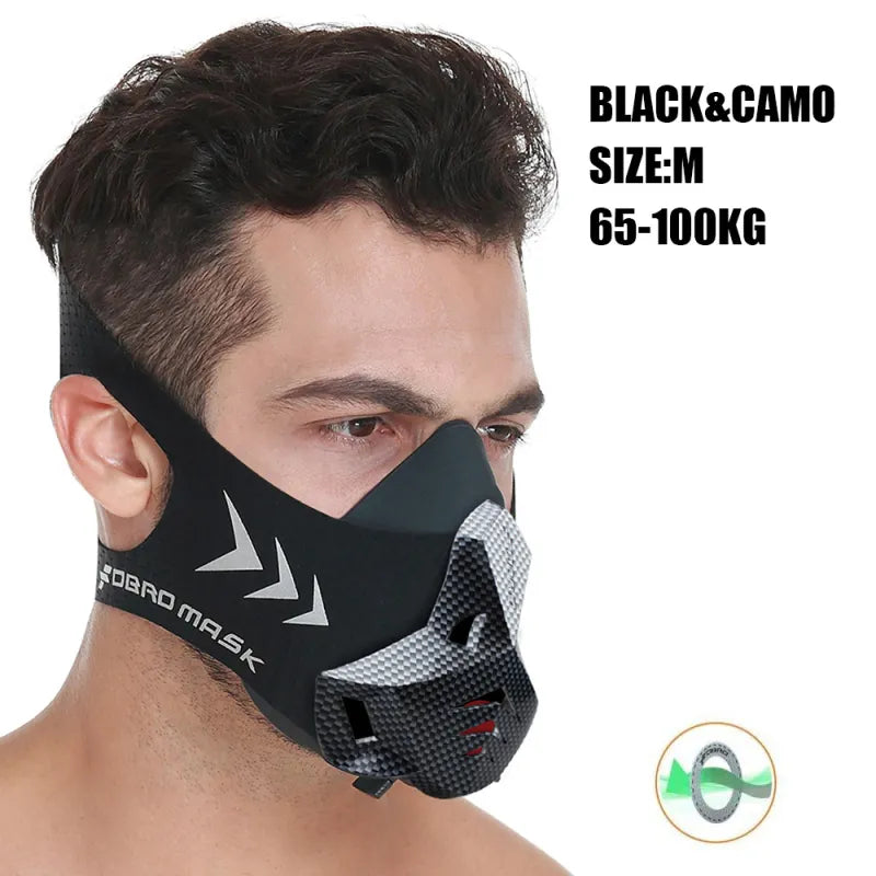 Six-speed Training Block Oxygen Control Self-abuse Adjustable Training Mask